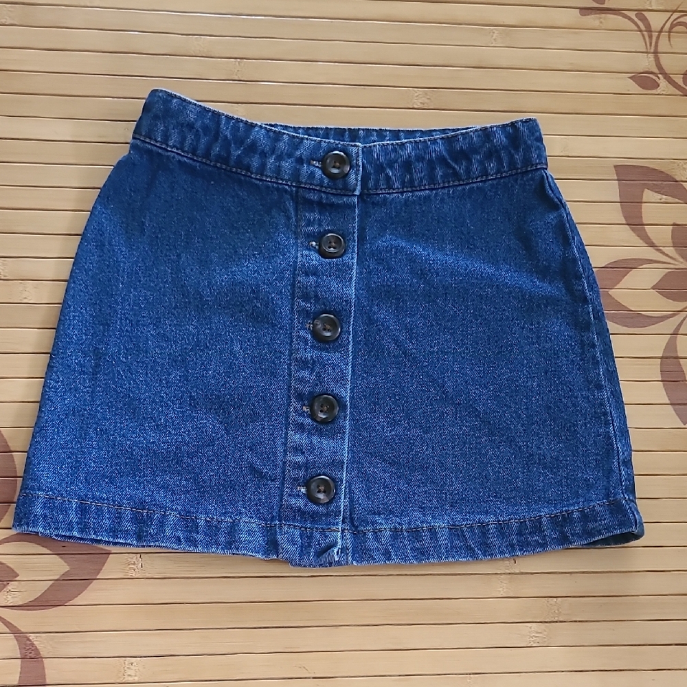 Forever 21 Blue Denim Button-Front Skirt